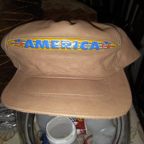 Unisex Leather 'America' Hat - Picture 2 of 3